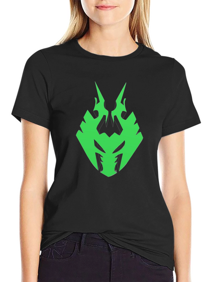 Mens Black T-Shirt with Green Emblem