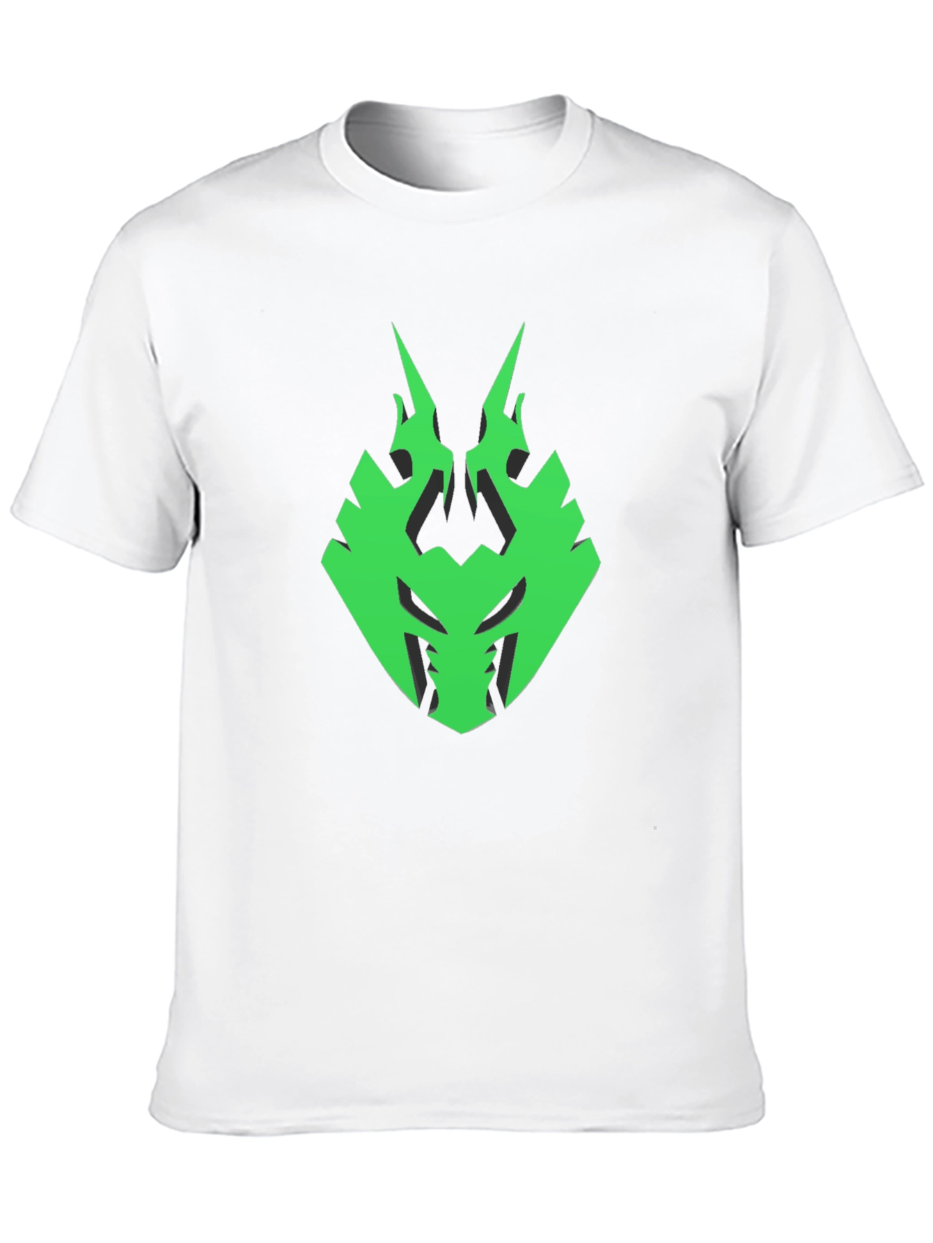 Mens Black T-Shirt with Green Emblem