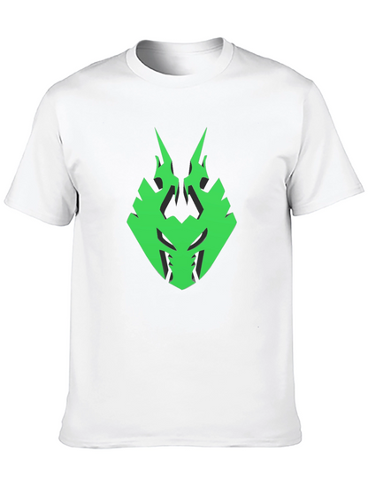 Mens Black T-Shirt with Green Emblem