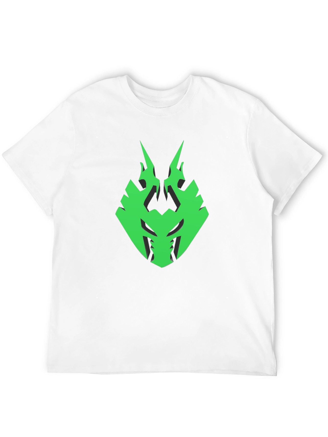 Mens Black T-Shirt with Green Emblem