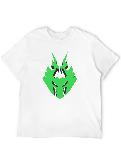Mens Black T-Shirt with Green Emblem