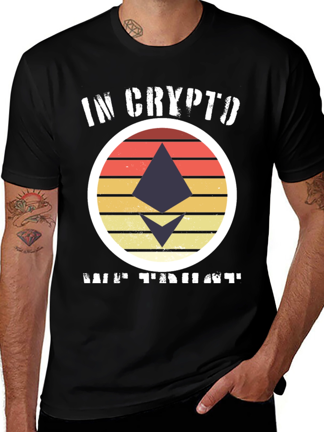 In Crypto We Trust Ethereum Black T-Shirt