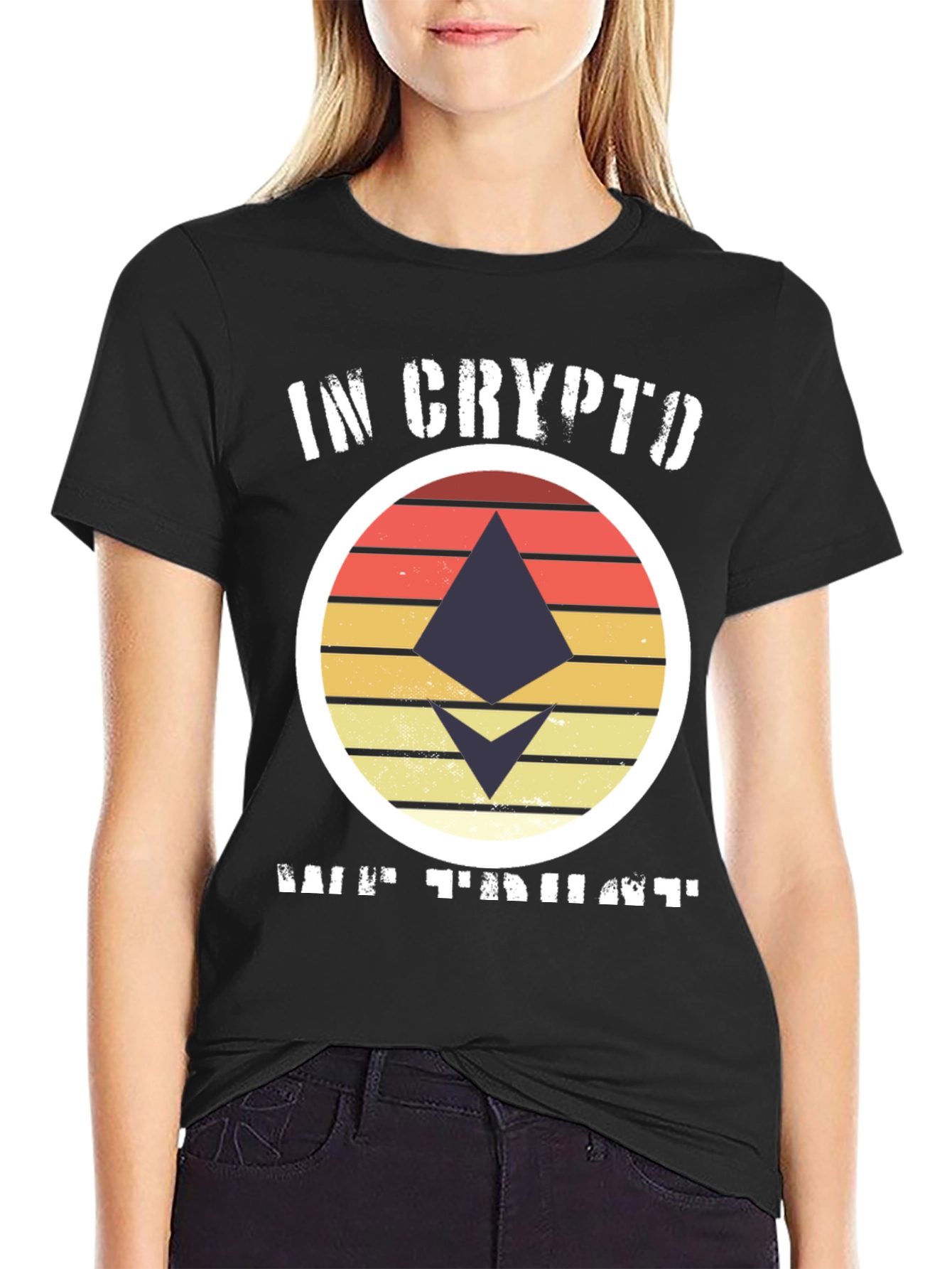 In Crypto We Trust Ethereum Black T-Shirt