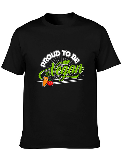Proud to Be Vegan T-Shirt - Black Vegetarian Apparel