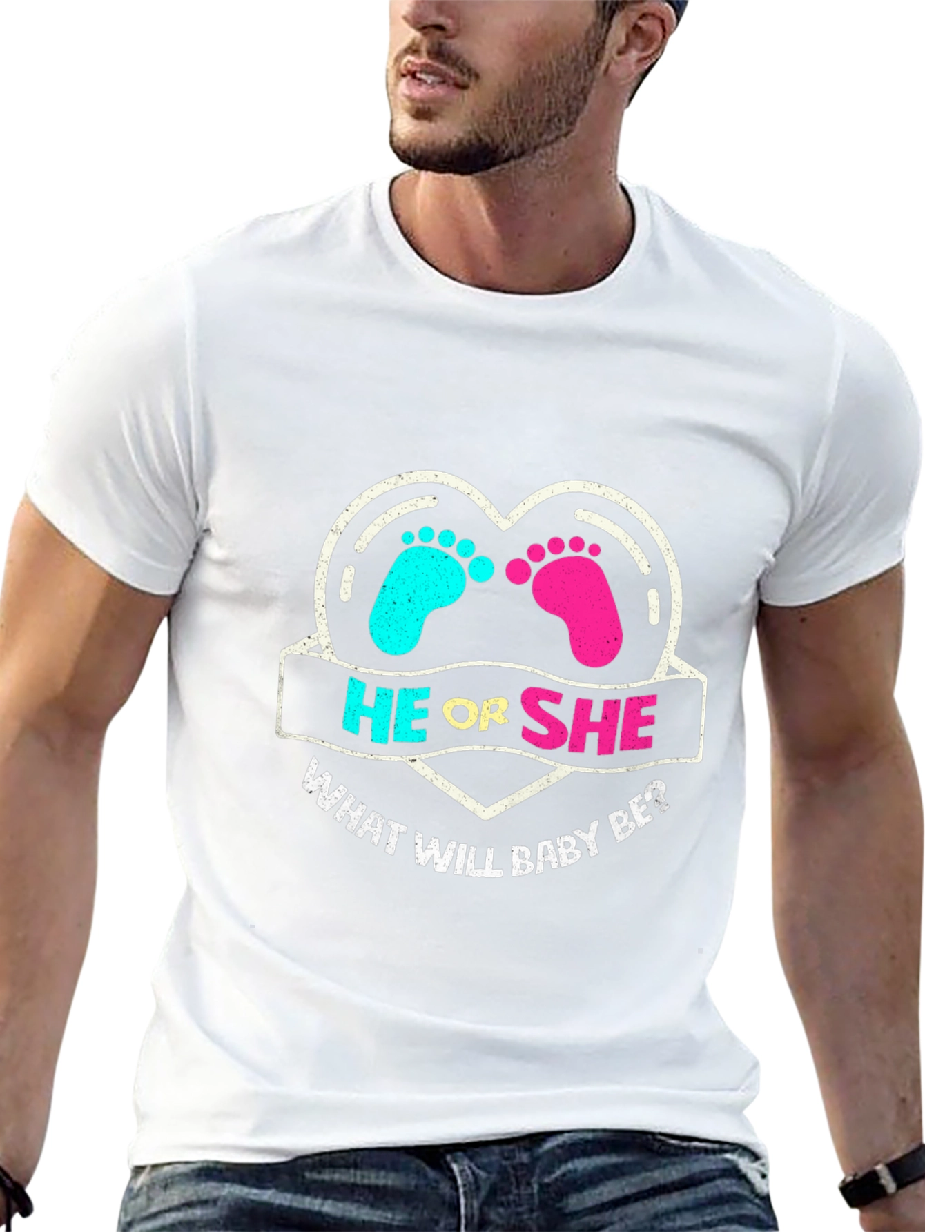 He or She Gender Reveal T-Shirt