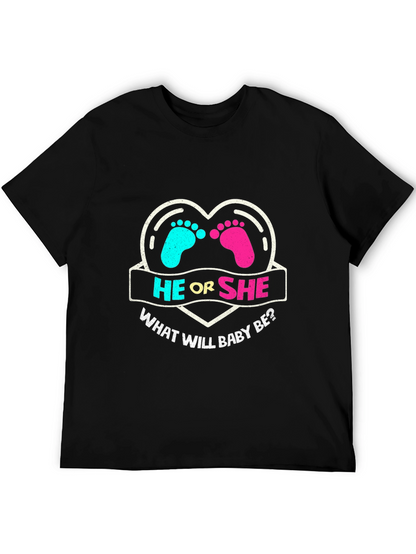 He or She Gender Reveal T-Shirt