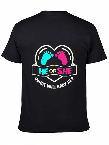 He or She Gender Reveal T-Shirt