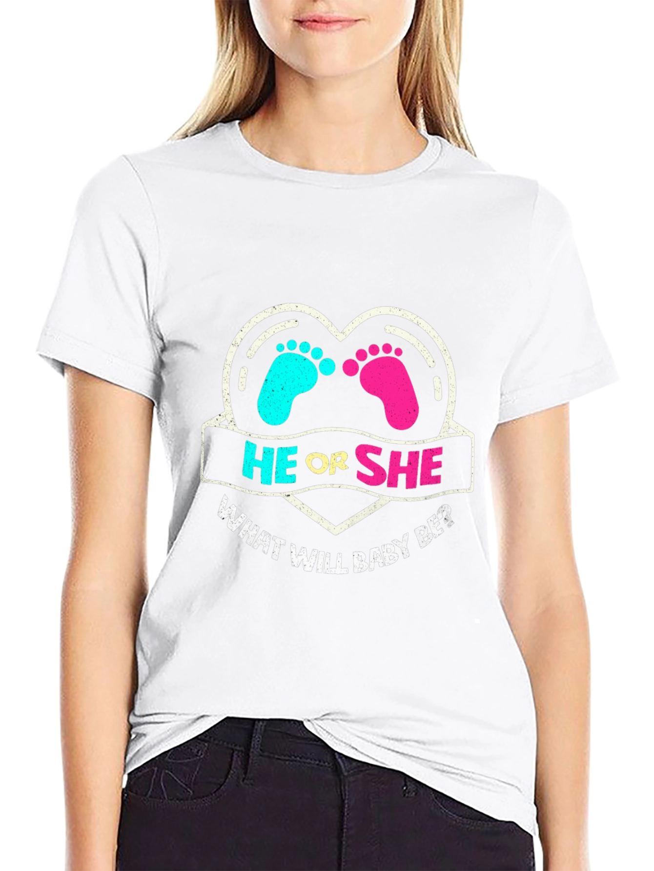 He or She Gender Reveal T-Shirt