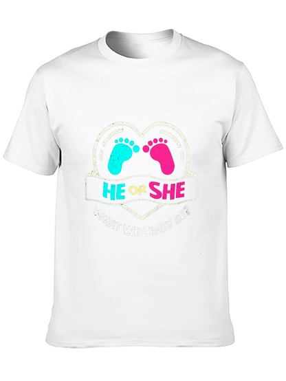 He or She Gender Reveal T-Shirt