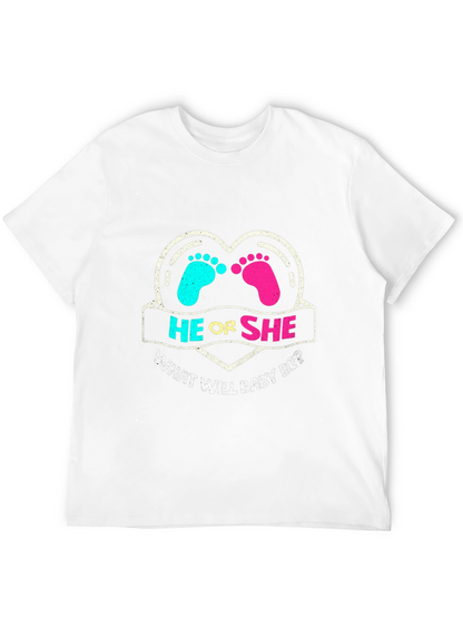 He or She Gender Reveal T-Shirt