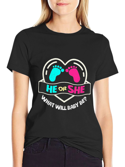 He or She Gender Reveal T-Shirt