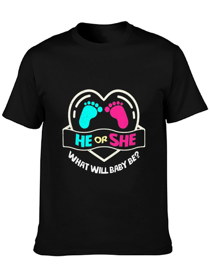 He or She Gender Reveal T-Shirt
