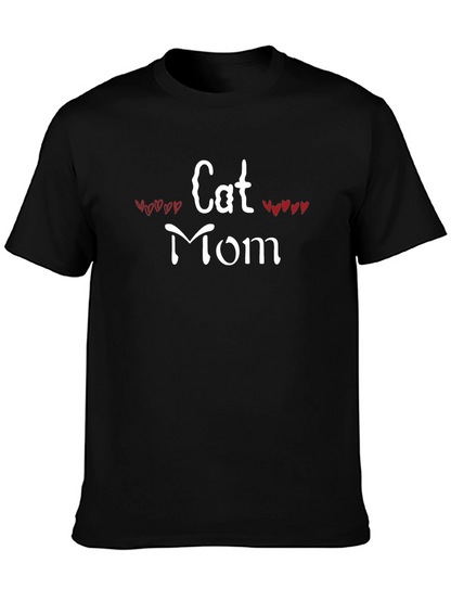 Cat Mom T-Shirt - Heart Accents