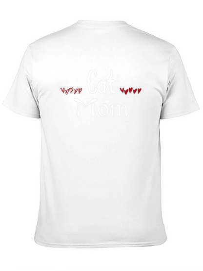 Cat Mom T-Shirt - Heart Accents