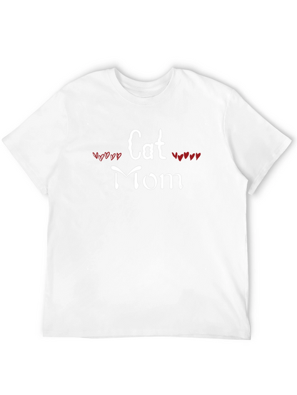 Cat Mom T-Shirt - Heart Accents