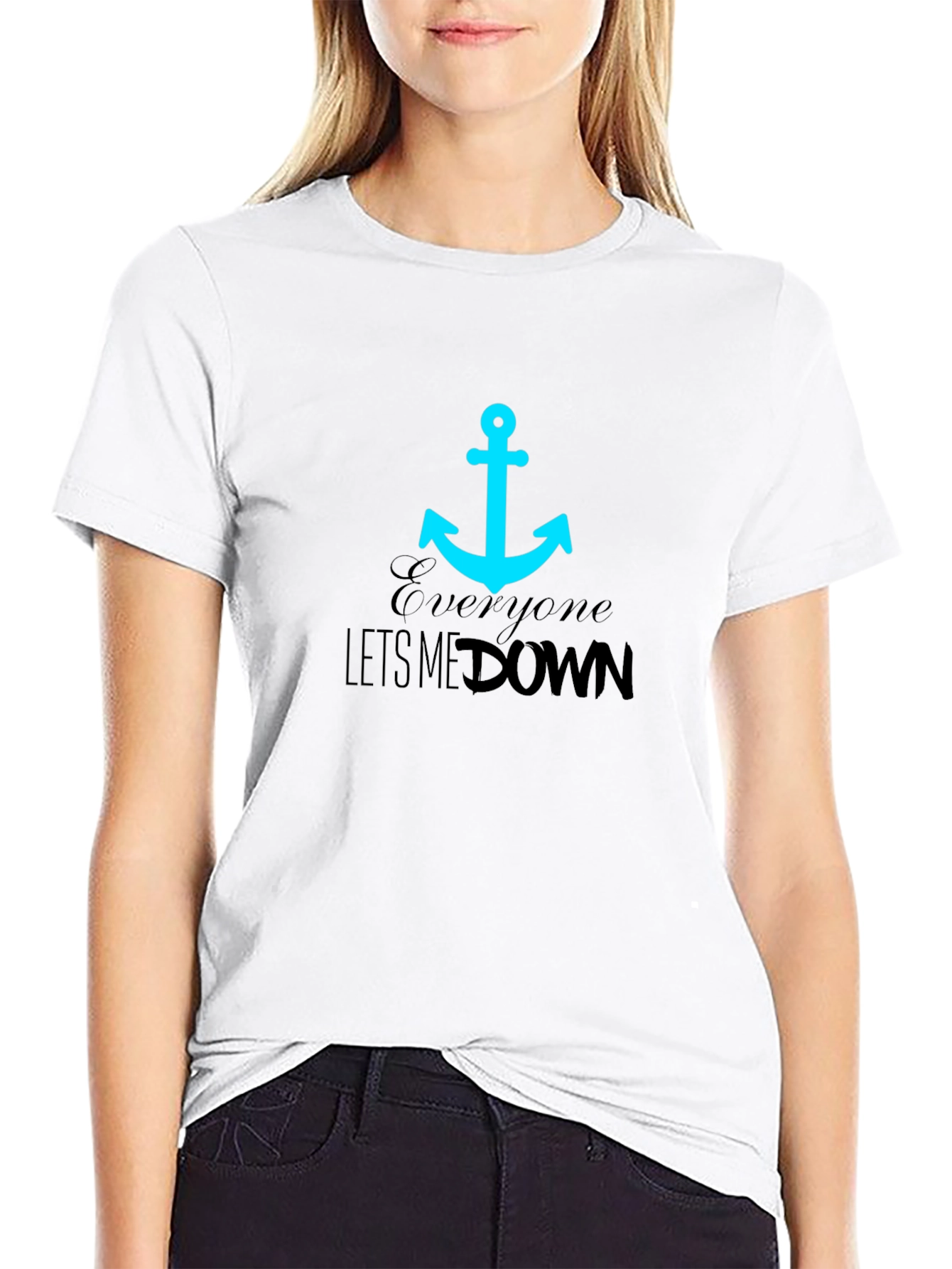 Anchor Graphic Tee - Everyone Lets Me Down
