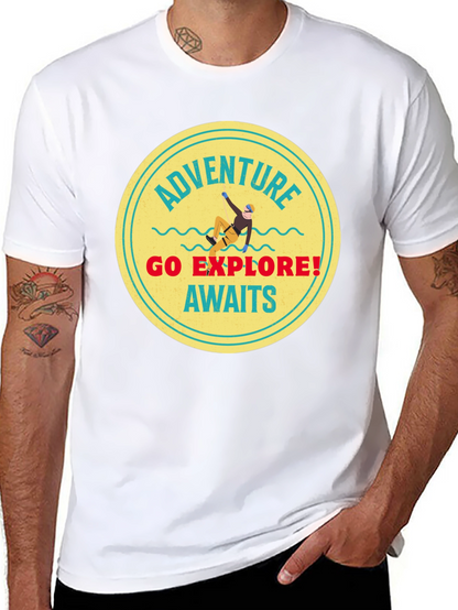 Adventure Awaits Black Graphic Tee