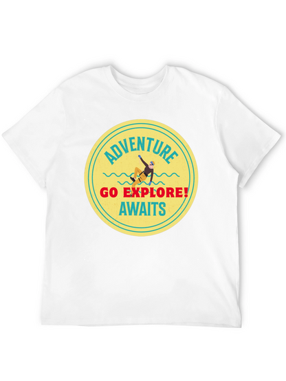 Adventure Awaits Black Graphic Tee