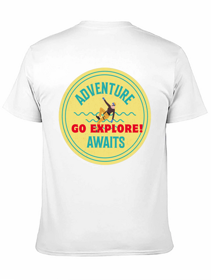 Adventure Awaits Black Graphic Tee