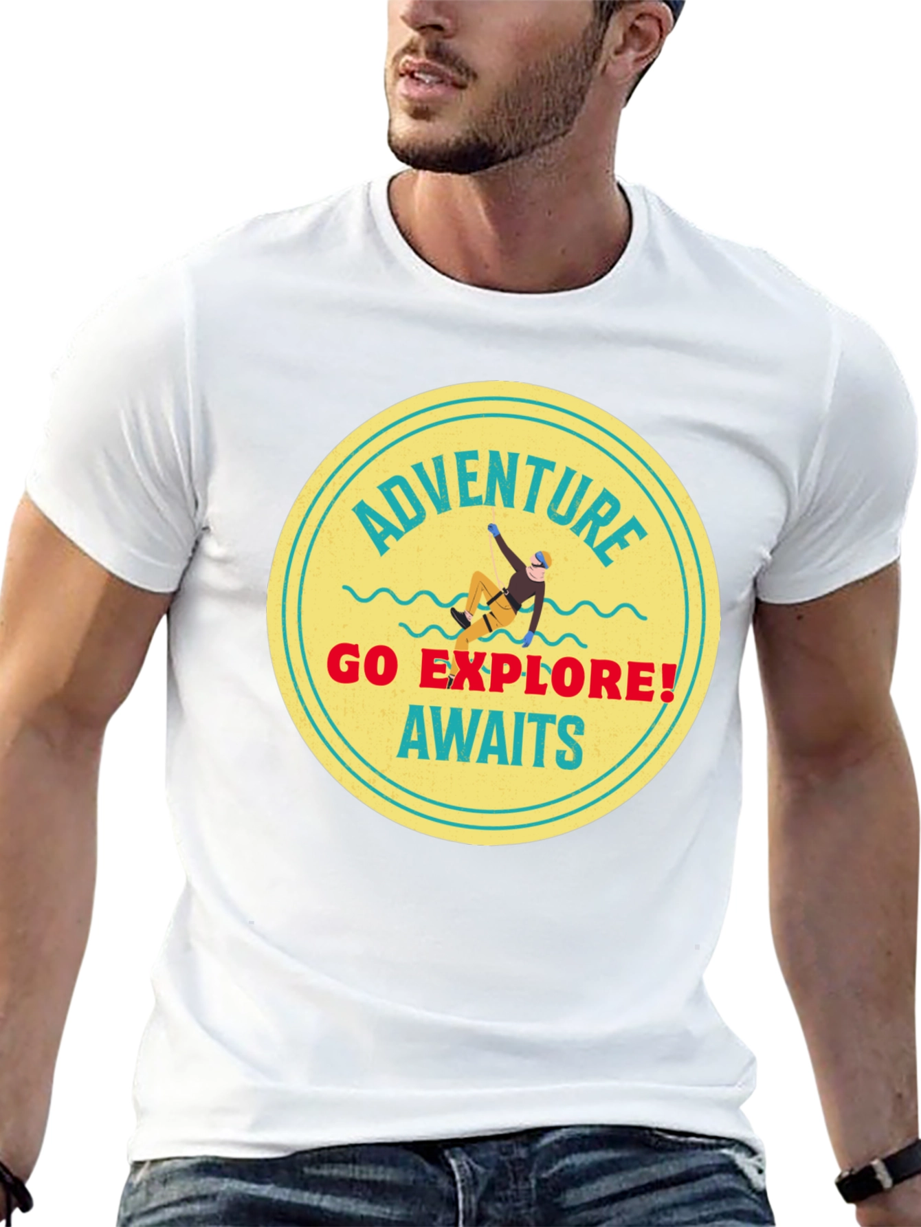 Adventure Awaits Black Graphic Tee
