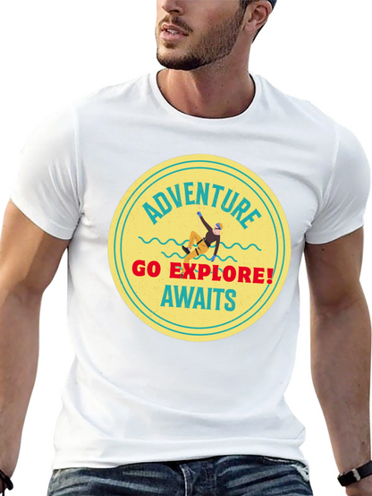 Adventure Awaits Black Graphic Tee