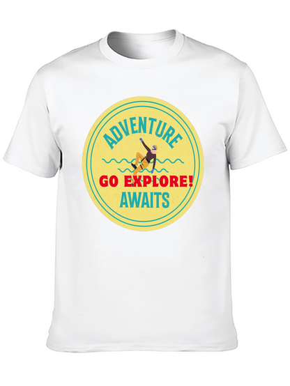Adventure Awaits Black Graphic Tee