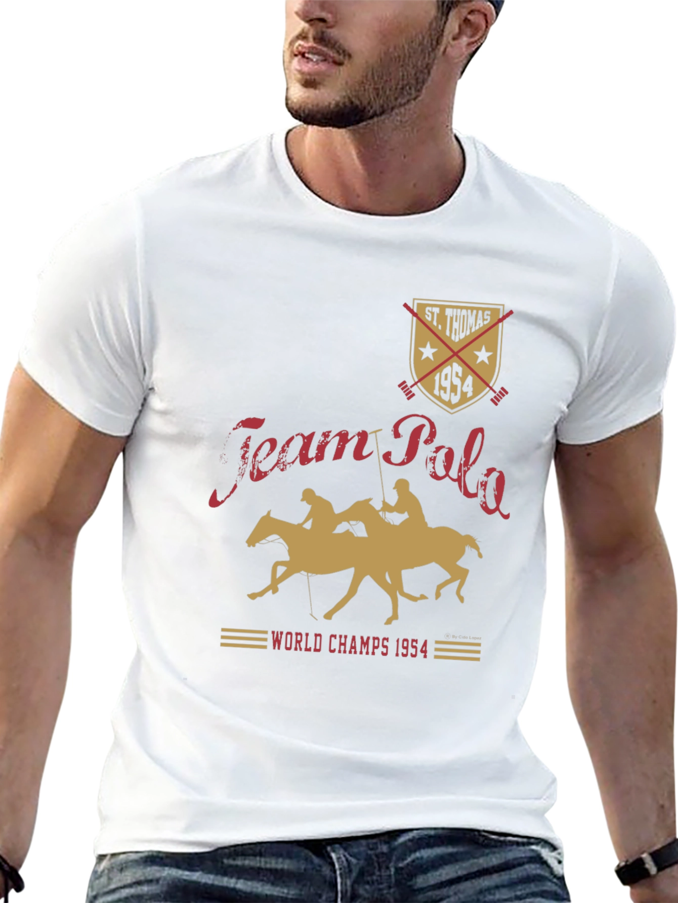 St. Thomas Team Polo 1954 Black T-Shirt