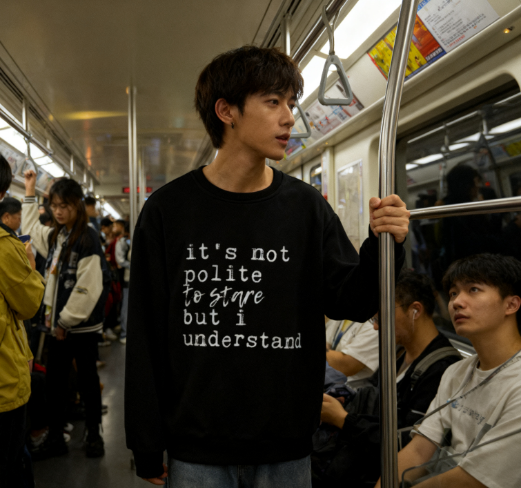 Cheeky "It’s Not Polite To Stare But I Understand" Crewneck