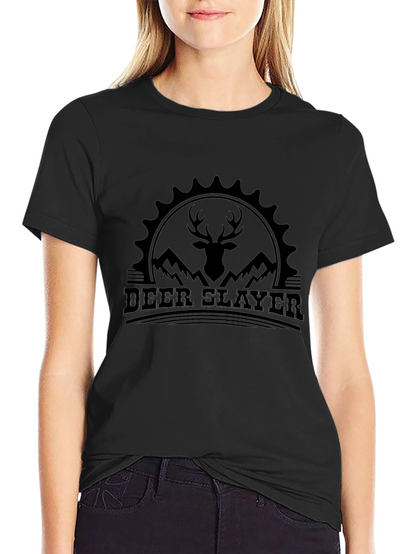 Deer Slayer Graphic Tee - Mountain Hunter T-Shirt