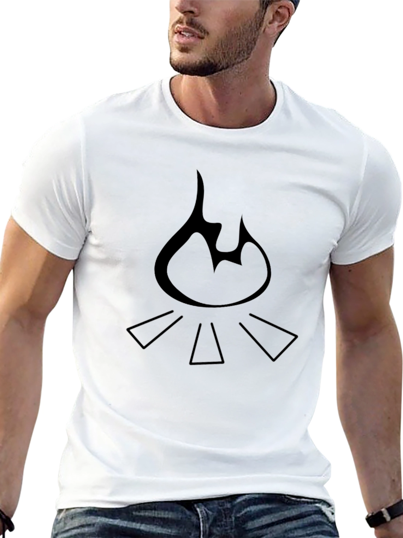 Campfire Graphic Tee - Black Cotton Comfort