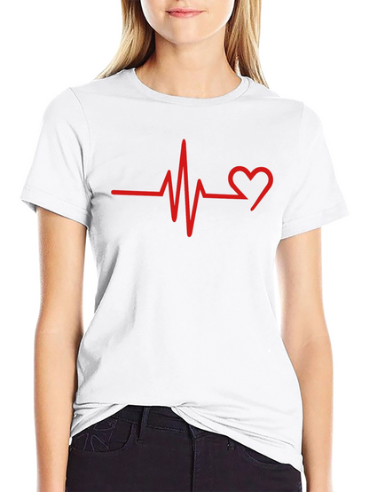 Heartbeat T-Shirt - Love Pulse Graphic Tee
