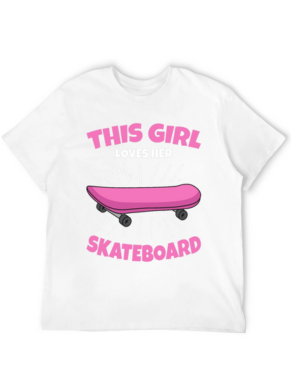 This Girl Loves Her Skateboard Graphic Tee