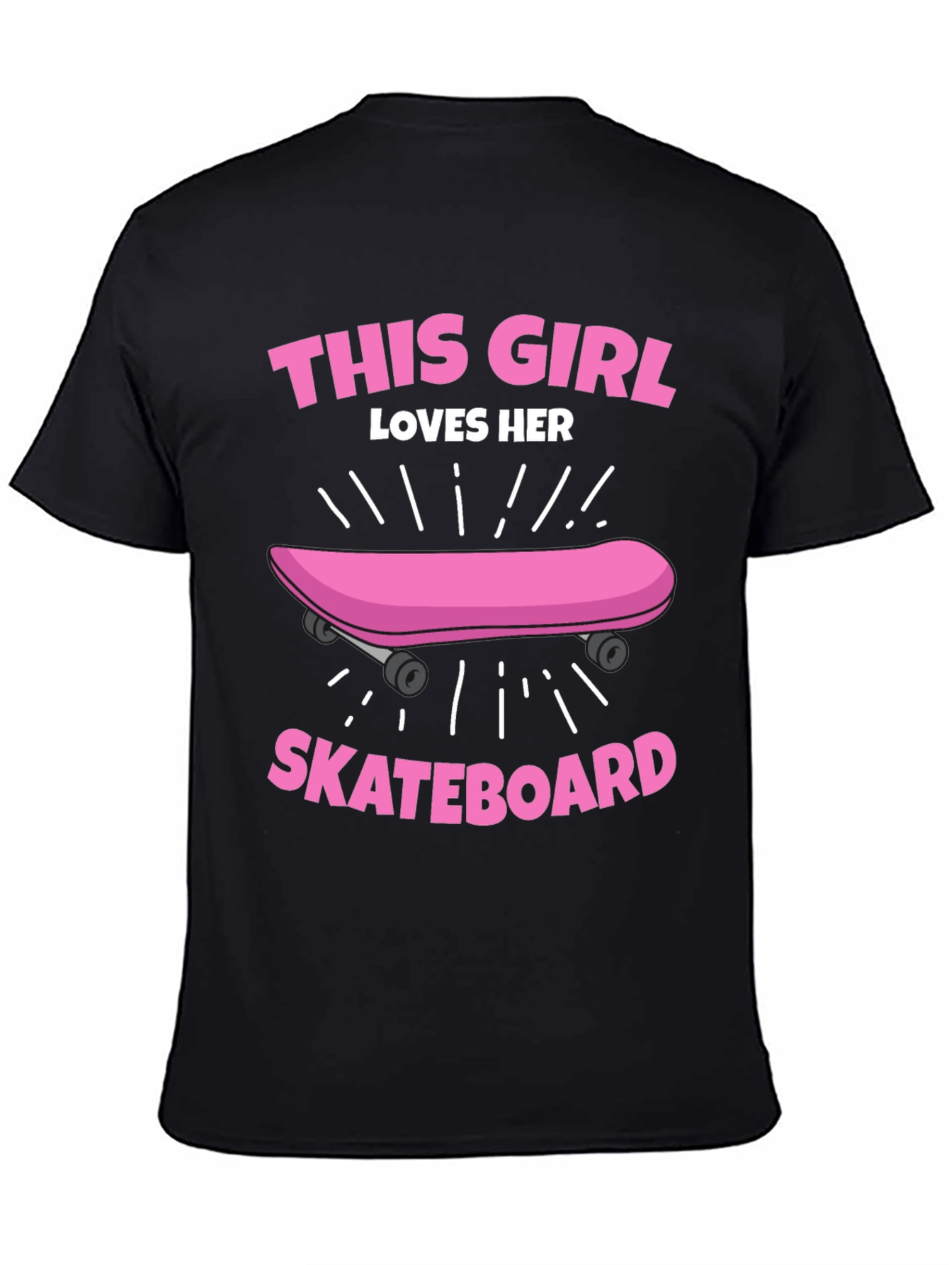 This Girl Loves Her Skateboard Graphic Tee