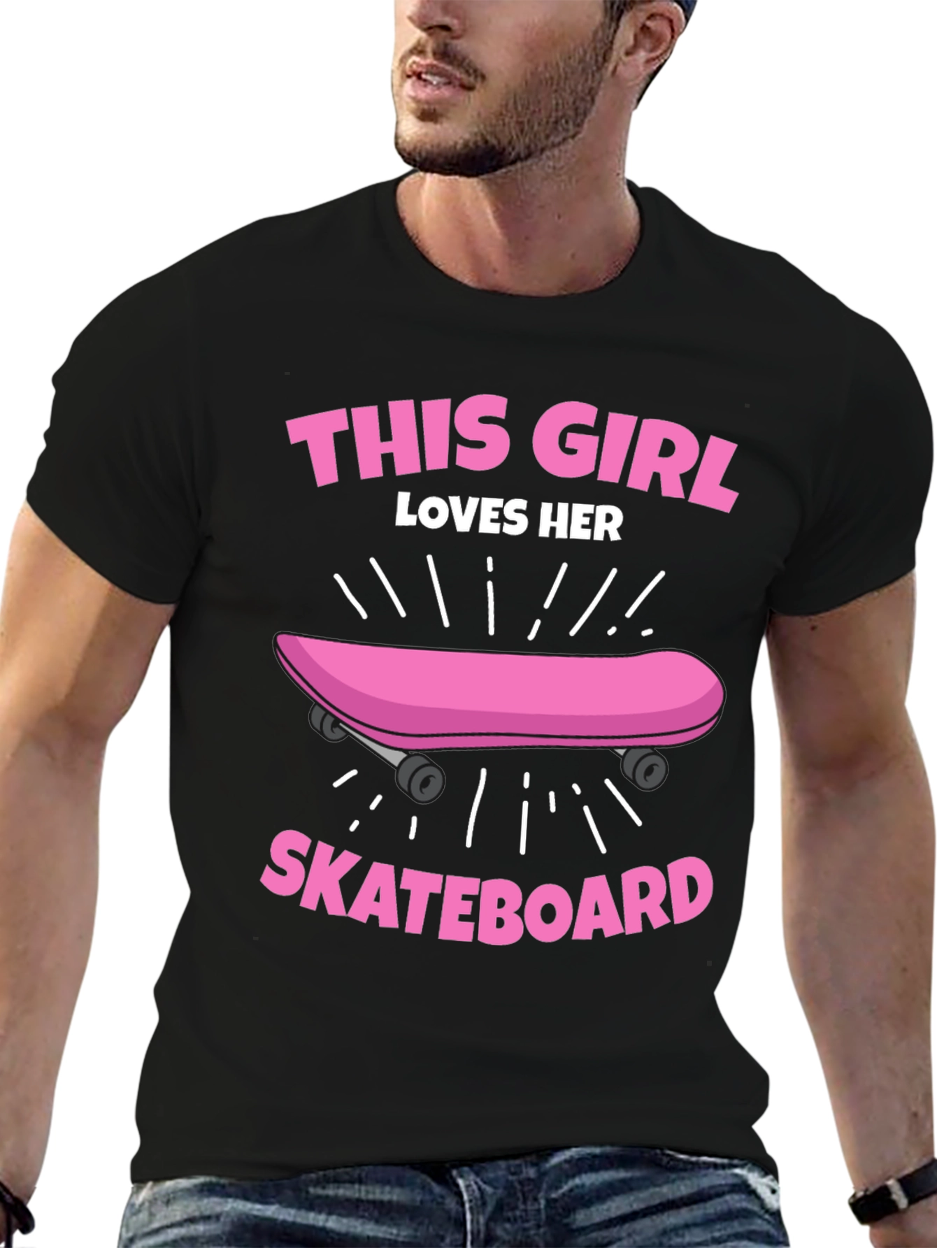 This Girl Loves Her Skateboard Graphic Tee