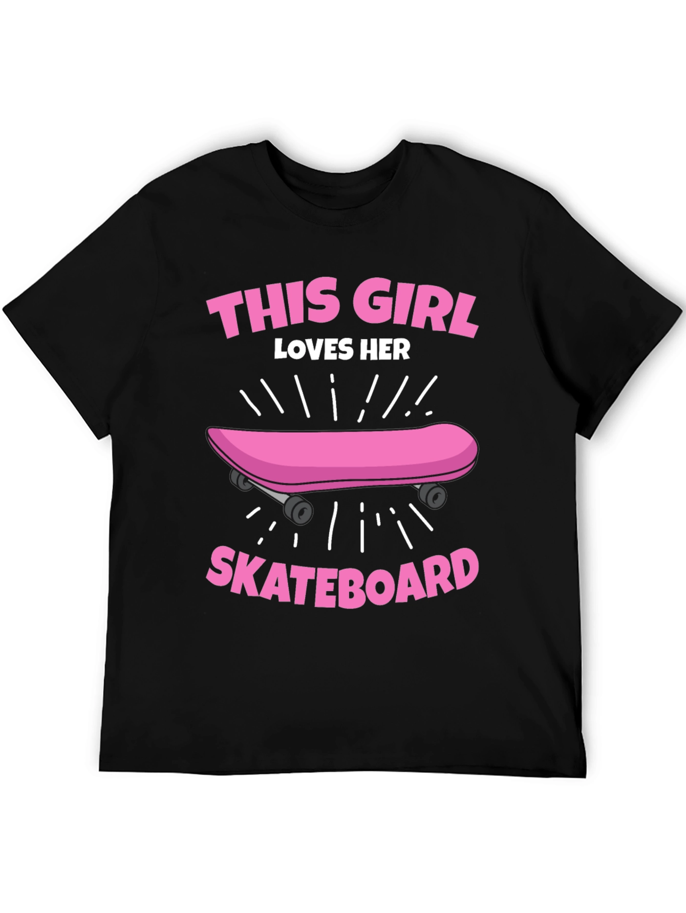 This Girl Loves Her Skateboard Graphic Tee