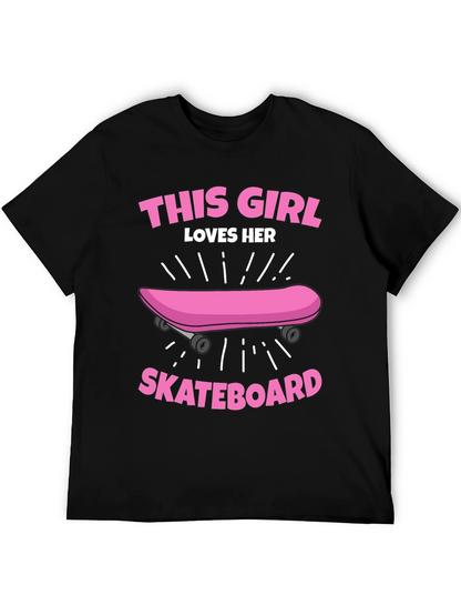 This Girl Loves Her Skateboard Graphic Tee