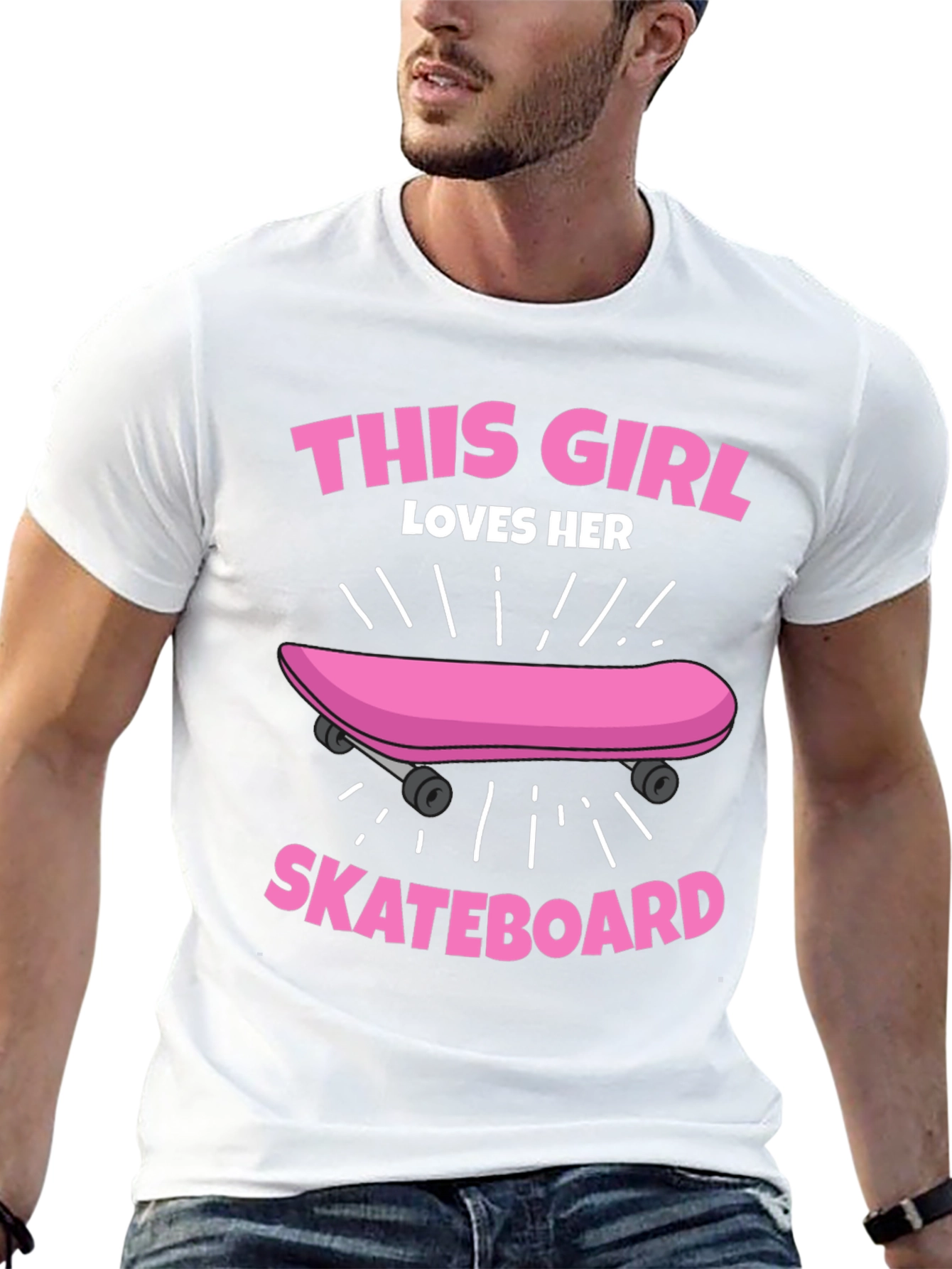 This Girl Loves Her Skateboard Graphic Tee
