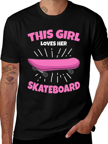 This Girl Loves Her Skateboard Graphic Tee