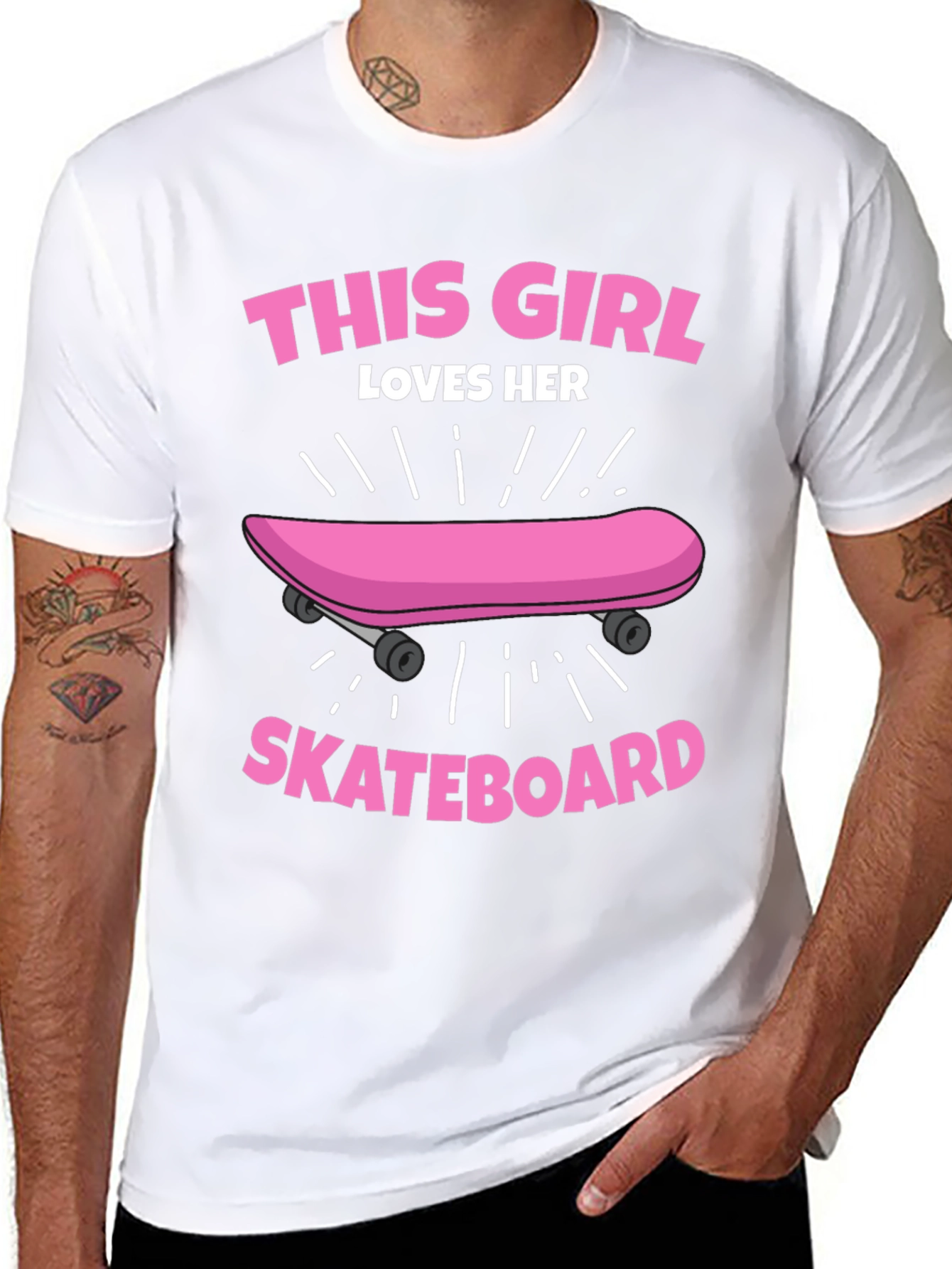 This Girl Loves Her Skateboard Graphic Tee