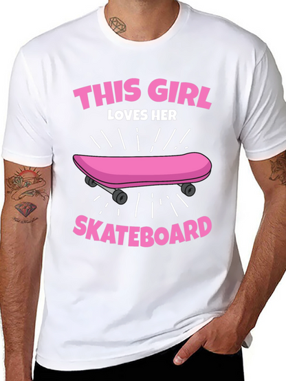 This Girl Loves Her Skateboard Graphic Tee