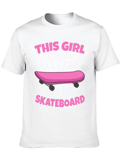 This Girl Loves Her Skateboard Graphic Tee