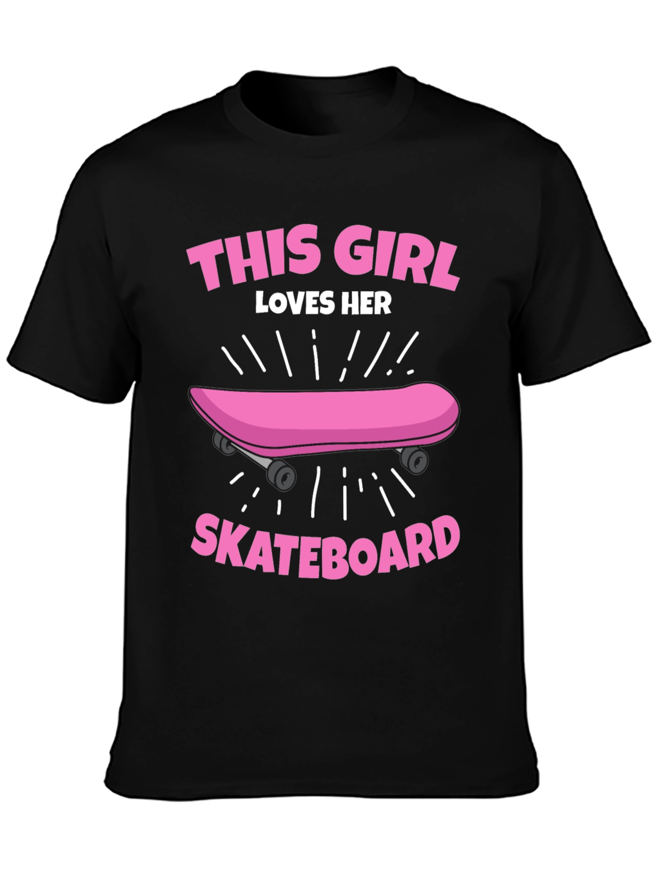 This Girl Loves Her Skateboard Graphic Tee
