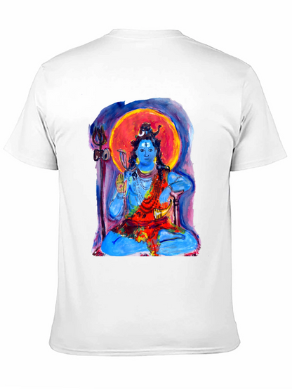 Shiva Meditation Graphic Tee - Spiritual Black T-Shirt