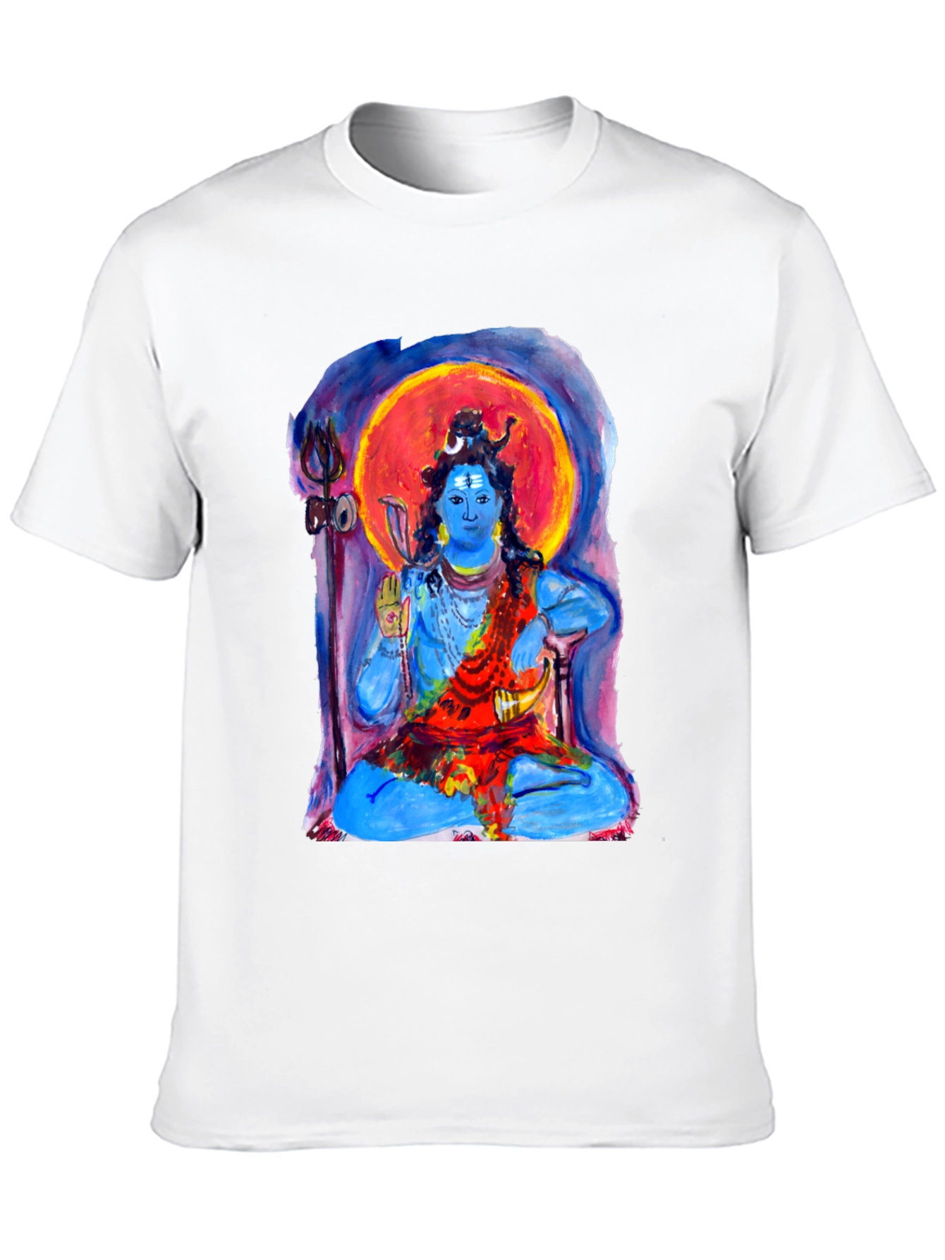 Shiva Meditation Graphic Tee - Spiritual Black T-Shirt