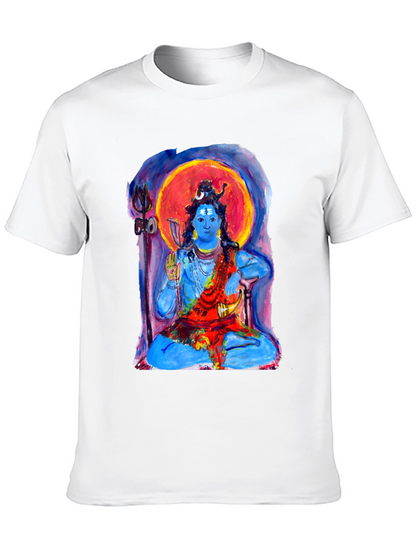 Shiva Meditation Graphic Tee - Spiritual Black T-Shirt