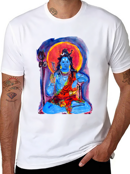 Shiva Meditation Graphic Tee - Spiritual Black T-Shirt