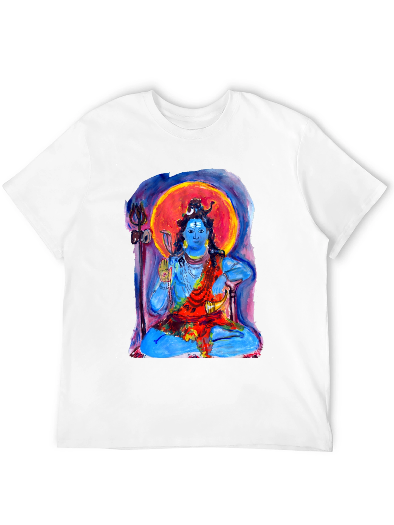 Shiva Meditation Graphic Tee - Spiritual Black T-Shirt