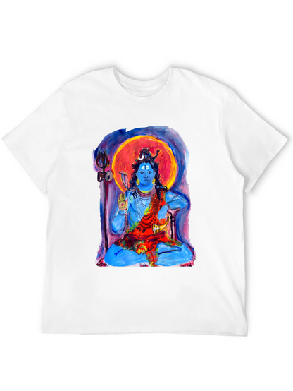 Shiva Meditation Graphic Tee - Spiritual Black T-Shirt