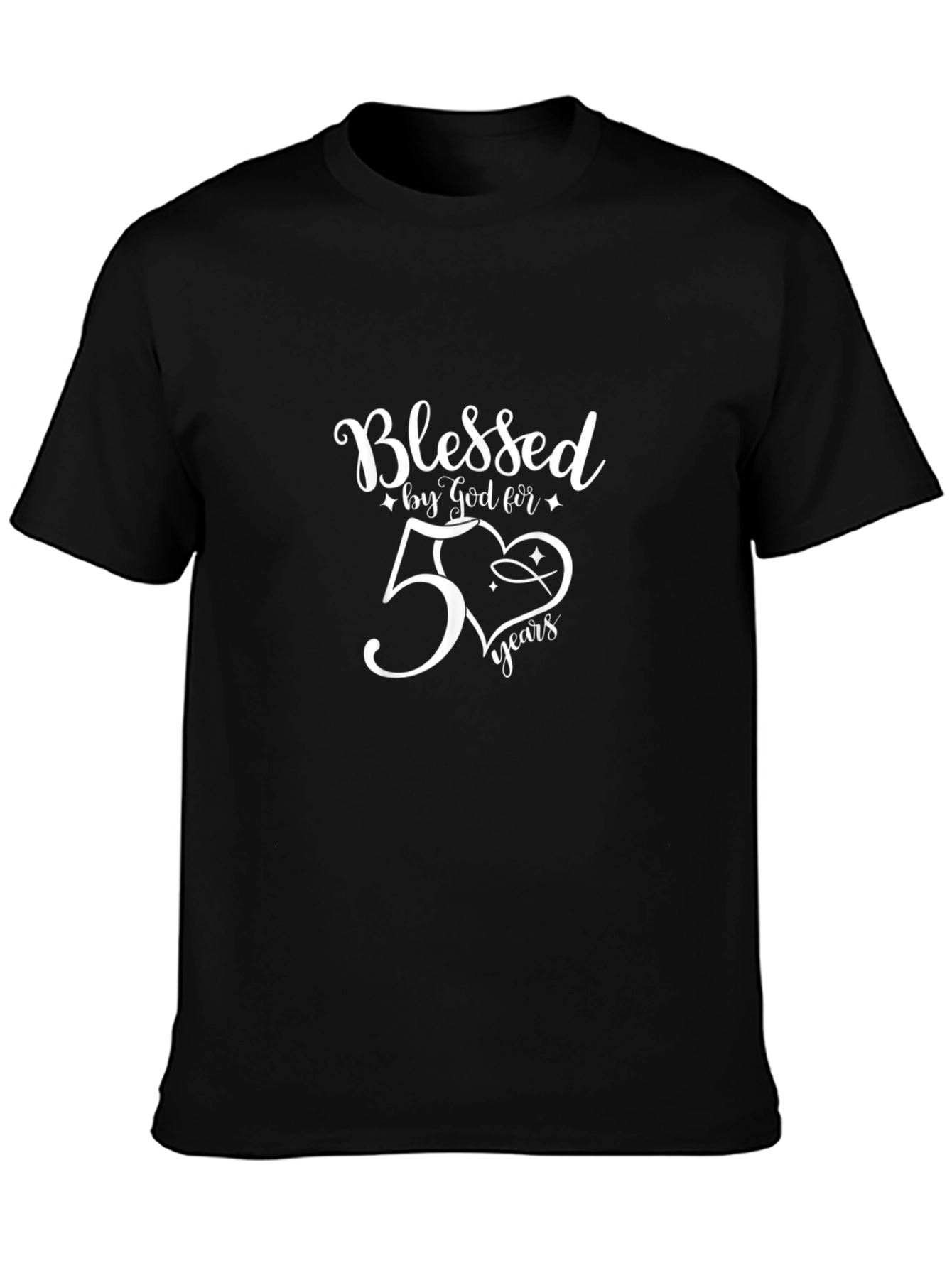 Blessed by God 50 Years Christian T-Shirt