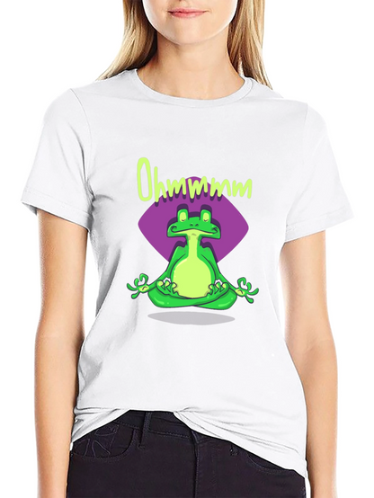 Meditating Frog Tee - Ohm Yoga Shirt